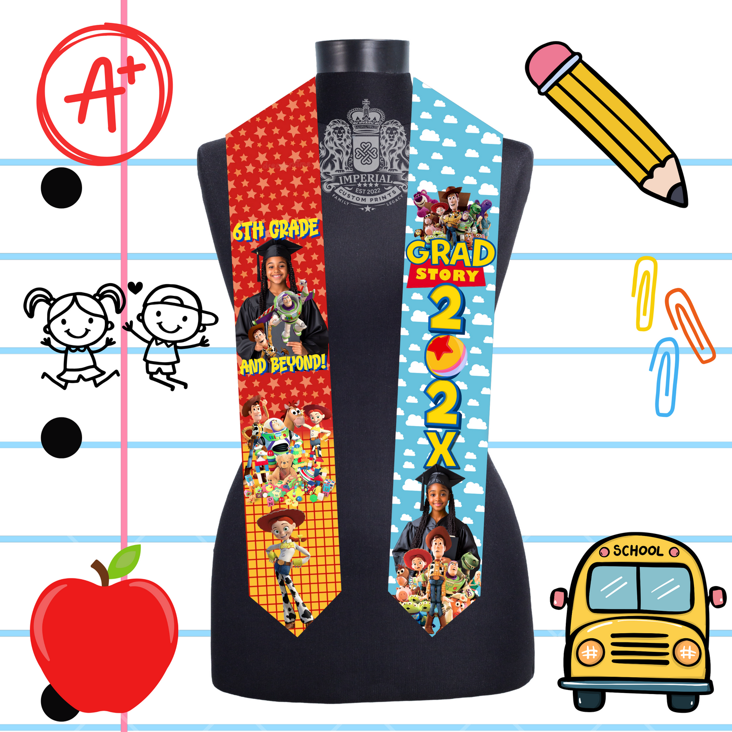 Children's 60 inch Grad Stole