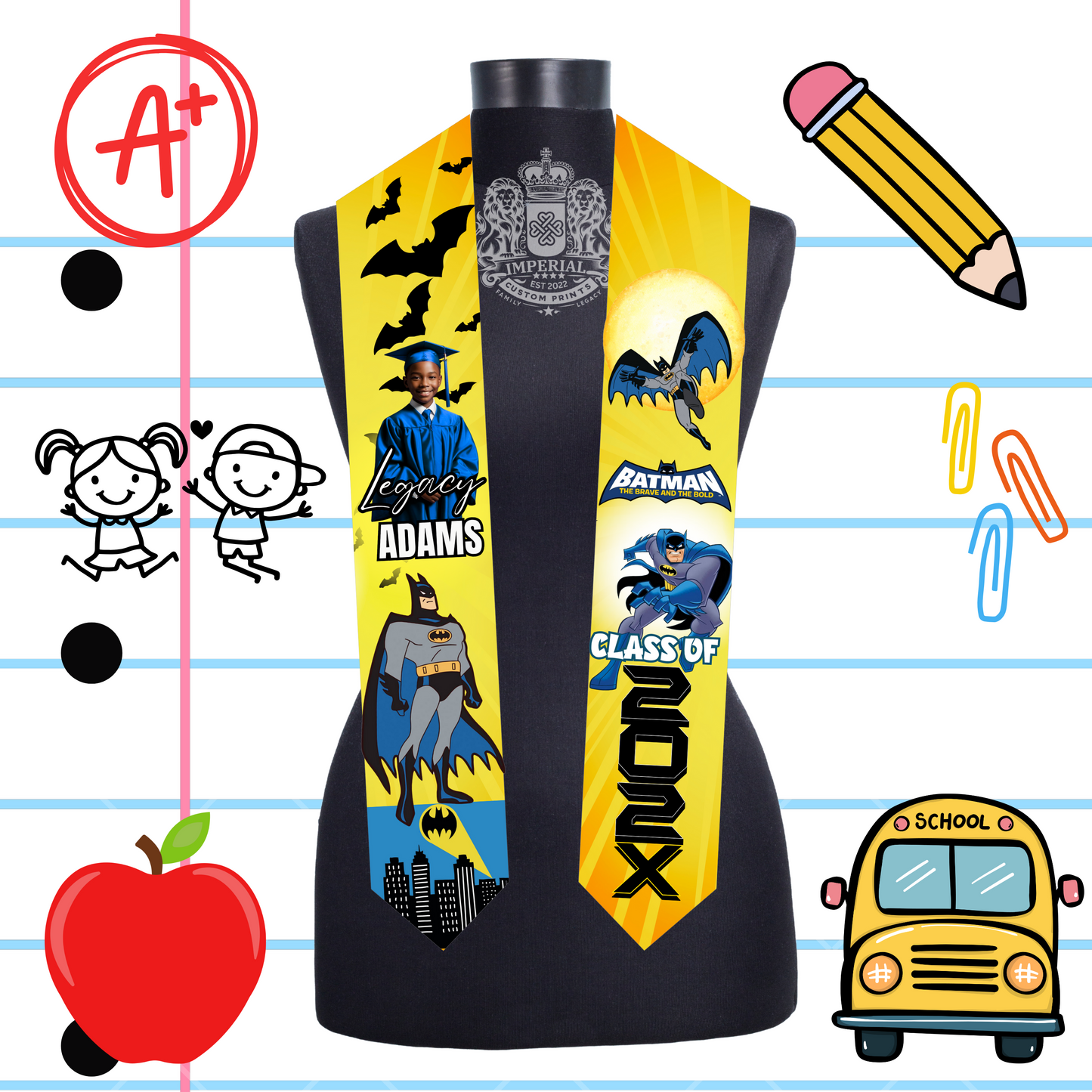 Children's 60 inch Grad Stole