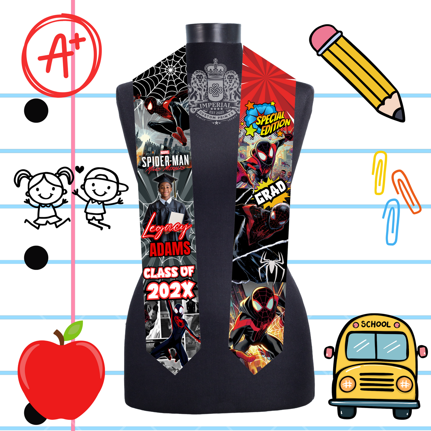 Children's 60 inch Grad Stole