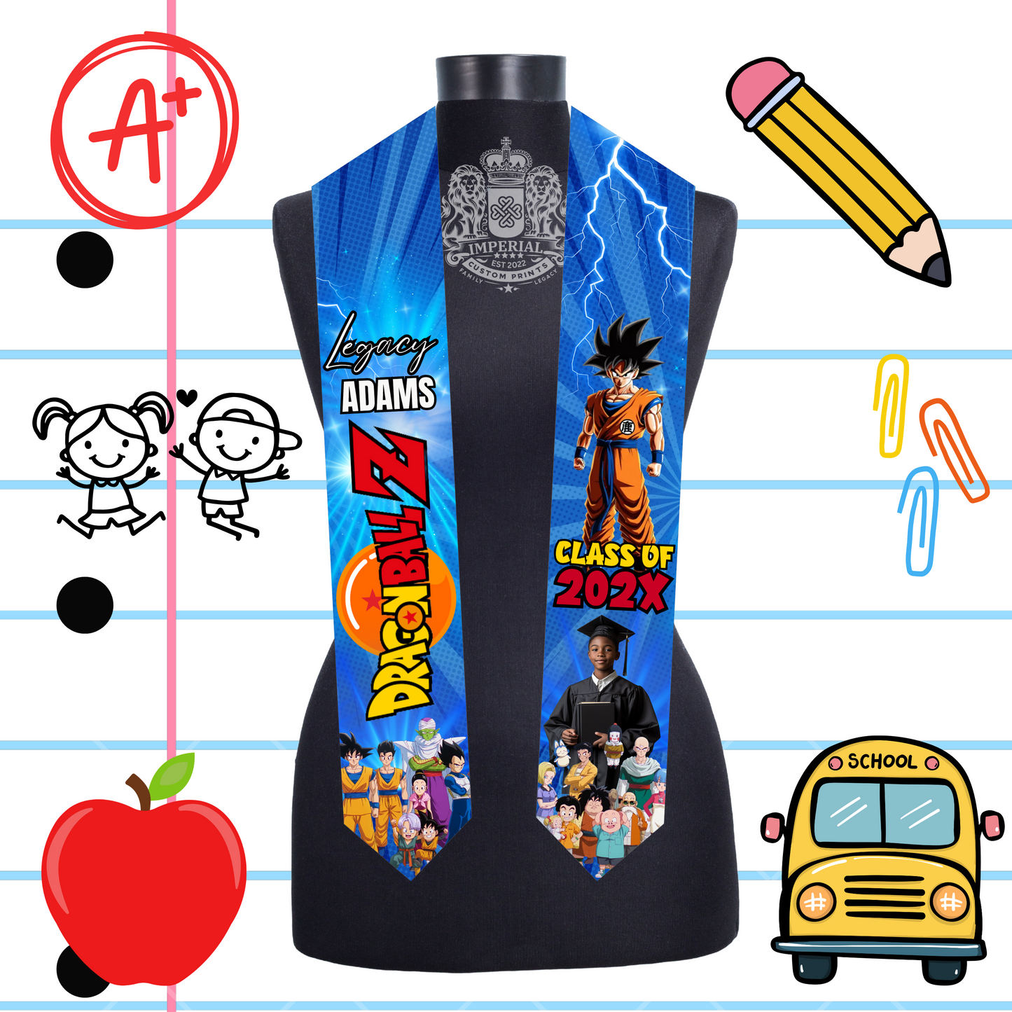 Children's 60 inch Grad Stole