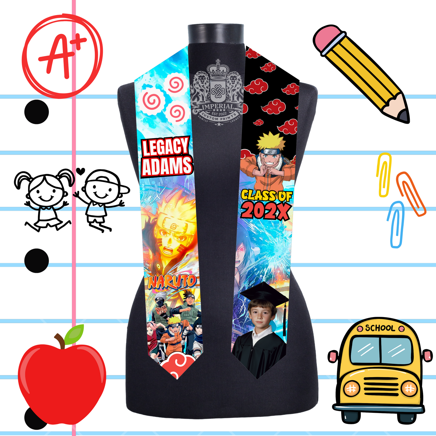 Children's 60 inch Grad Stole