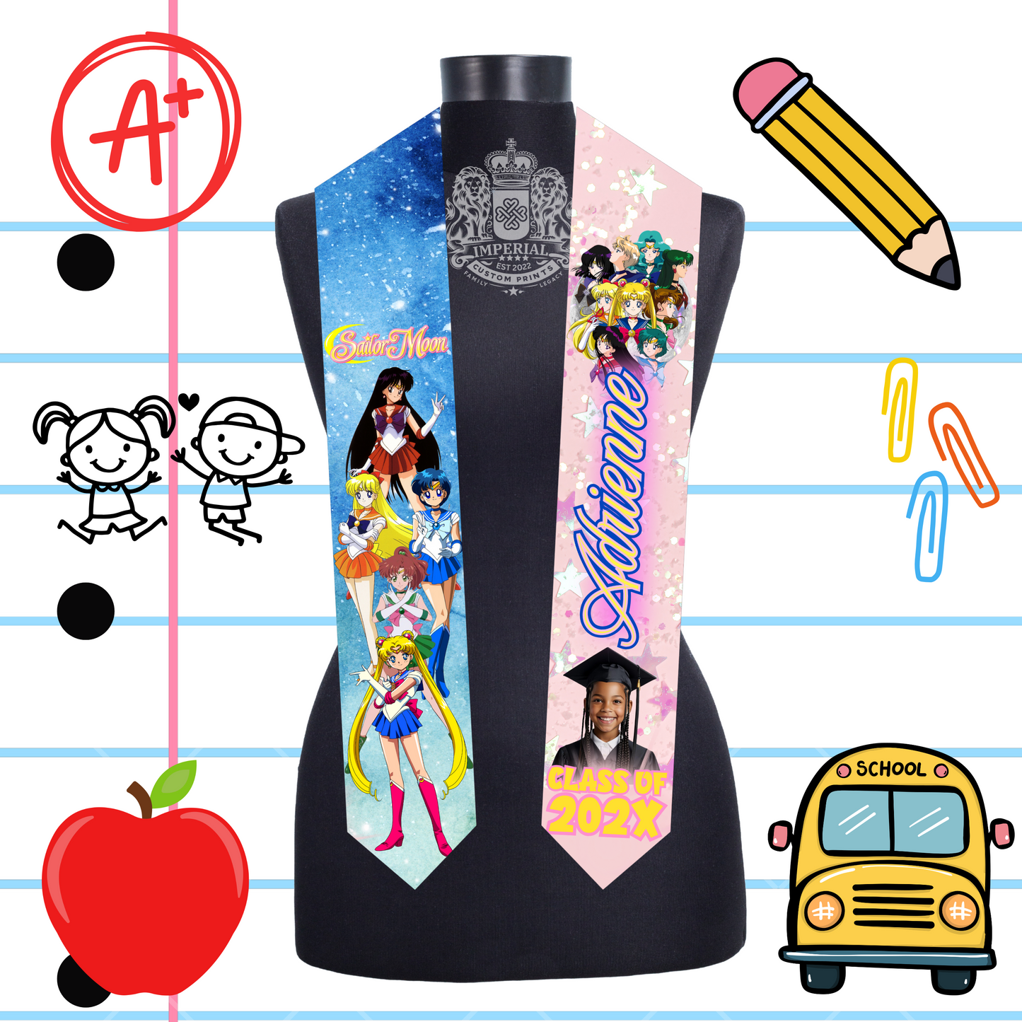 Children's 60 inch Grad Stole