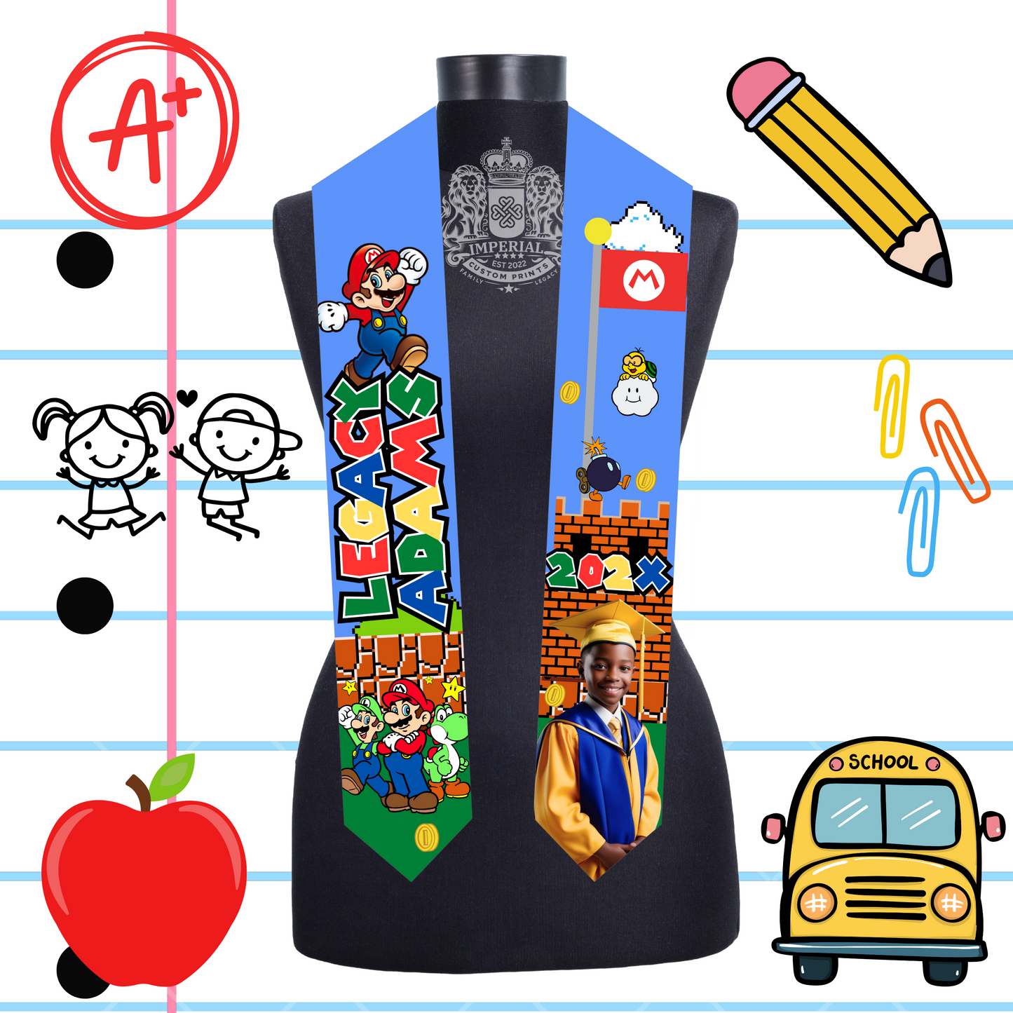 Children's 60 inch Grad Stole