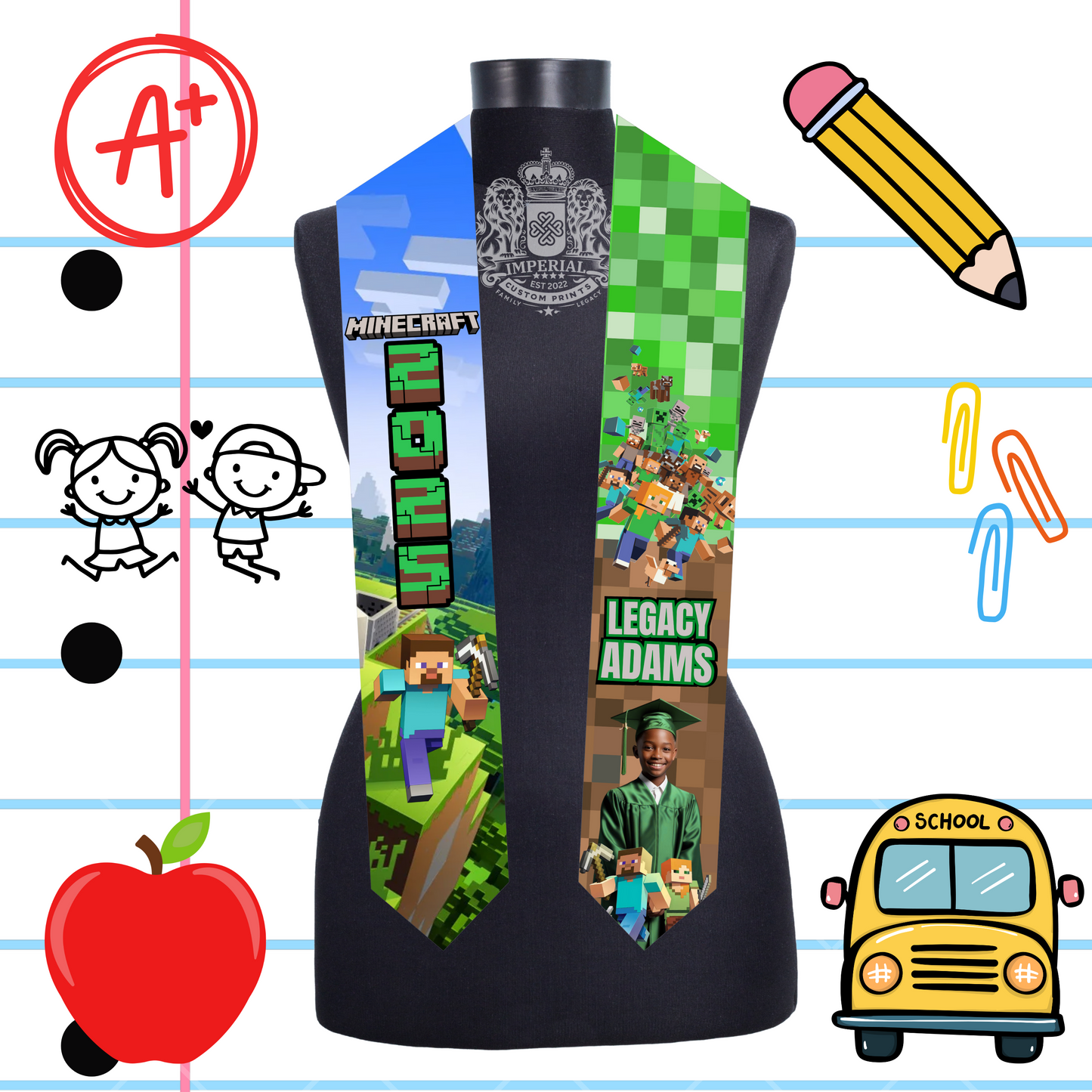 Children's 60 inch Grad Stole
