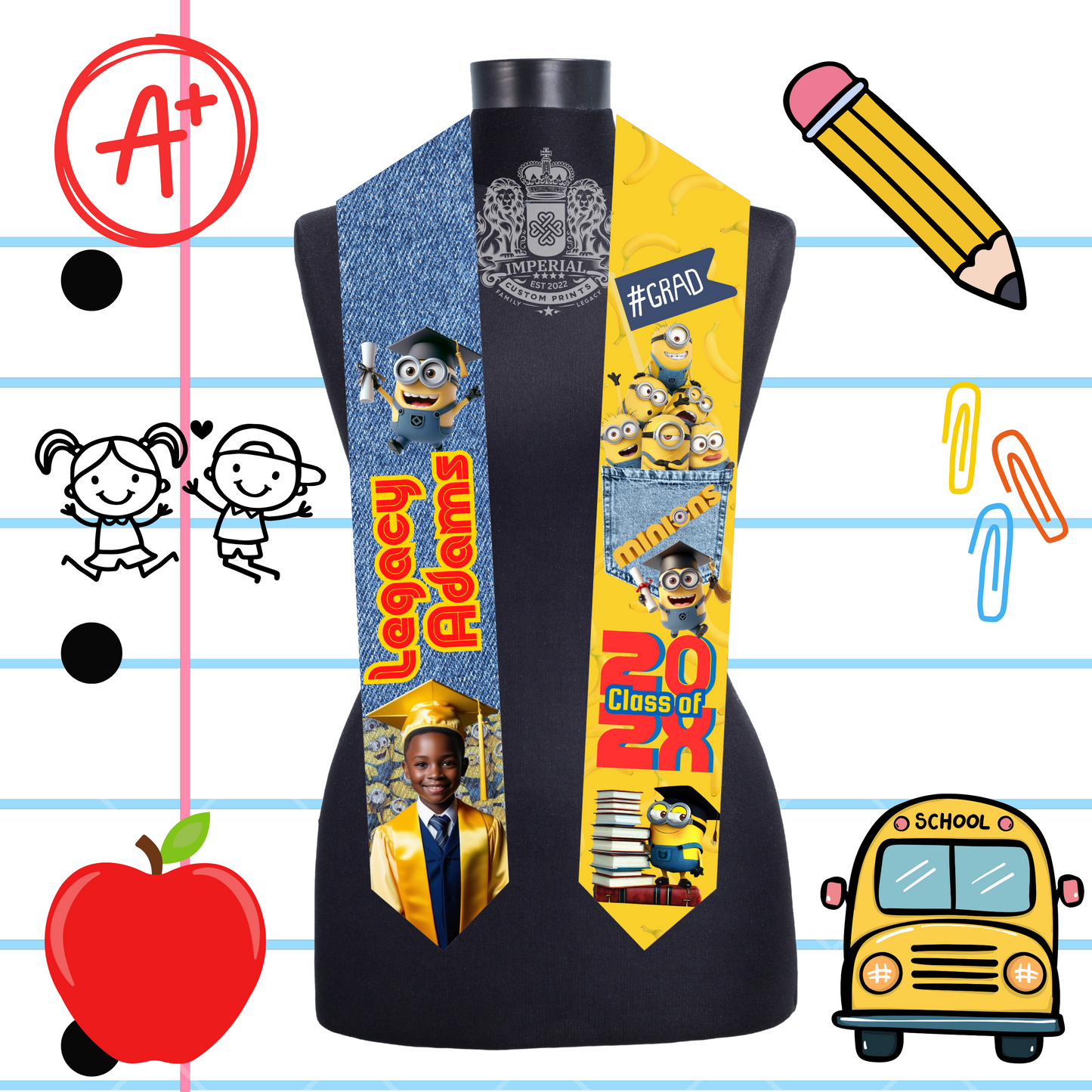 Children's 60 inch Grad Stole
