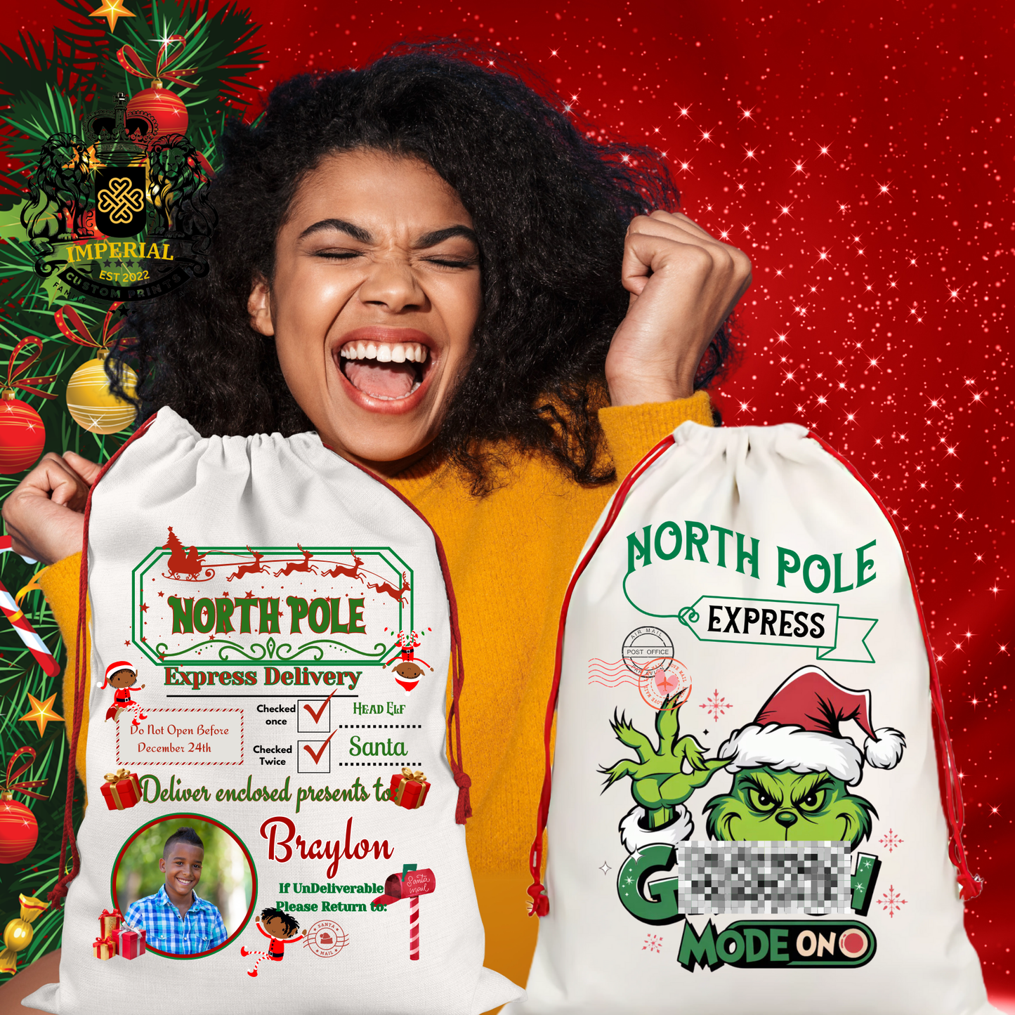 Christmas Gift Sack (choose design)