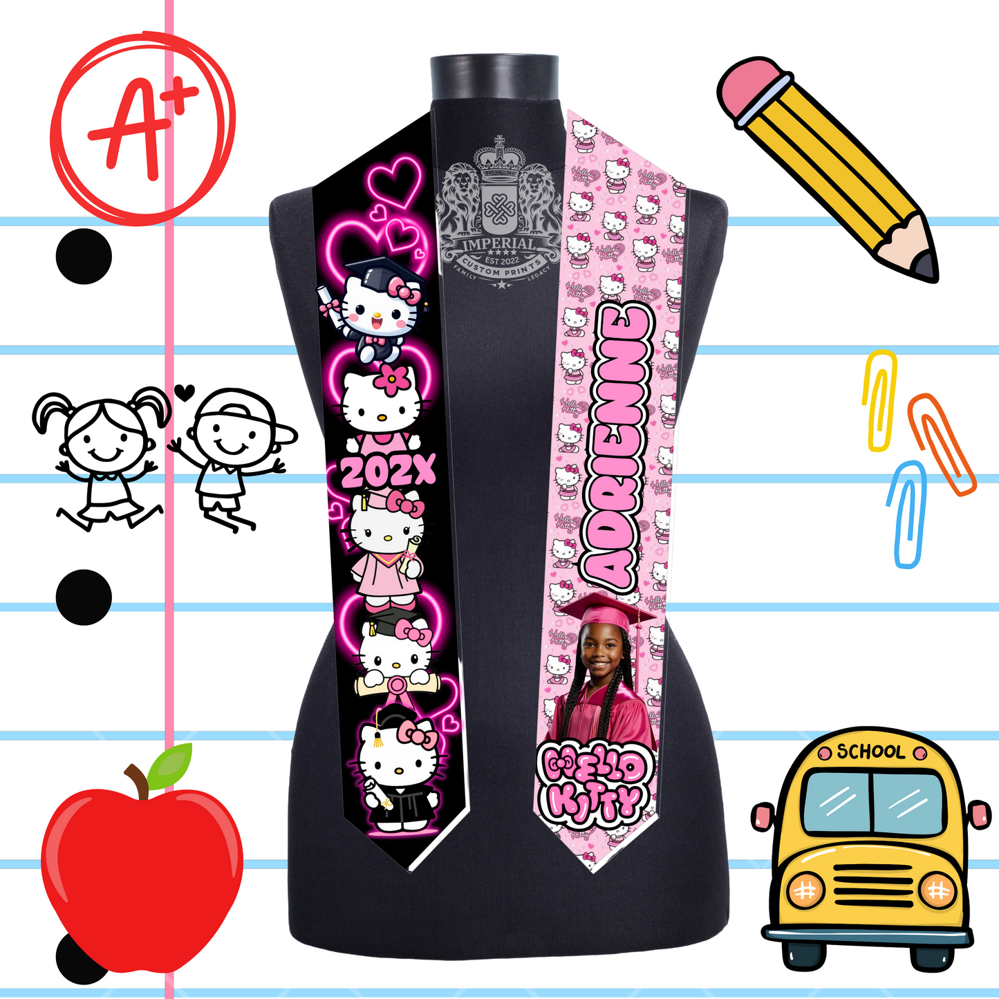 Children's 60 inch Grad Stole