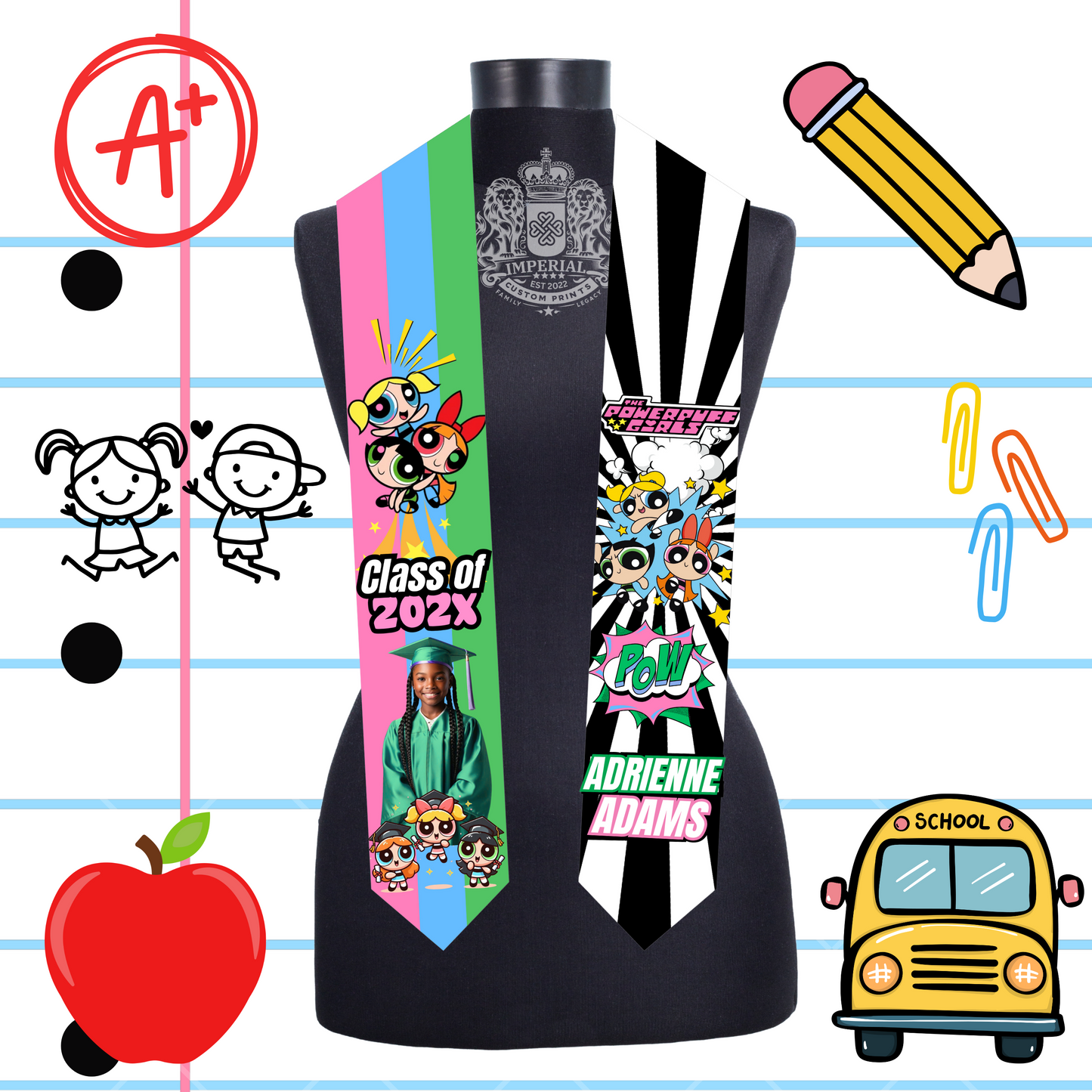 Children's 60 inch Grad Stole