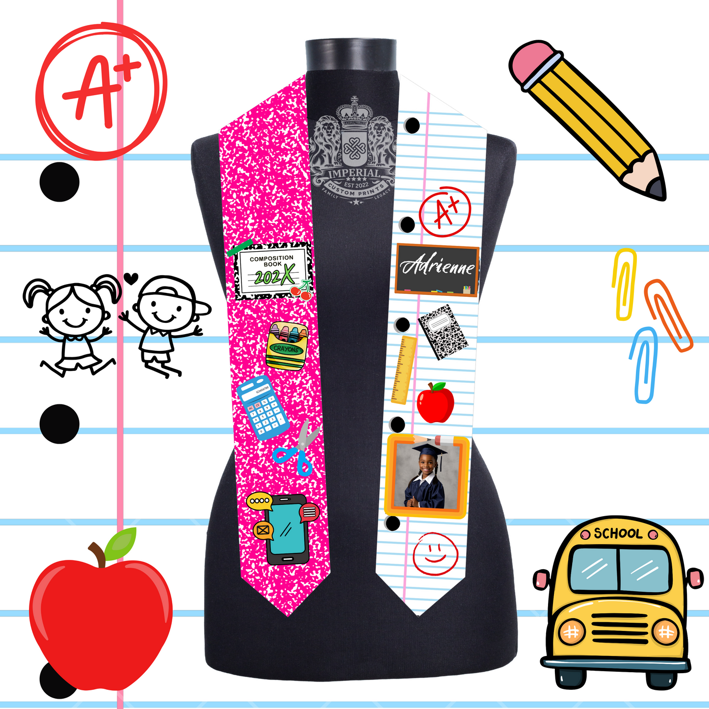 Children's 60 inch Grad Stole