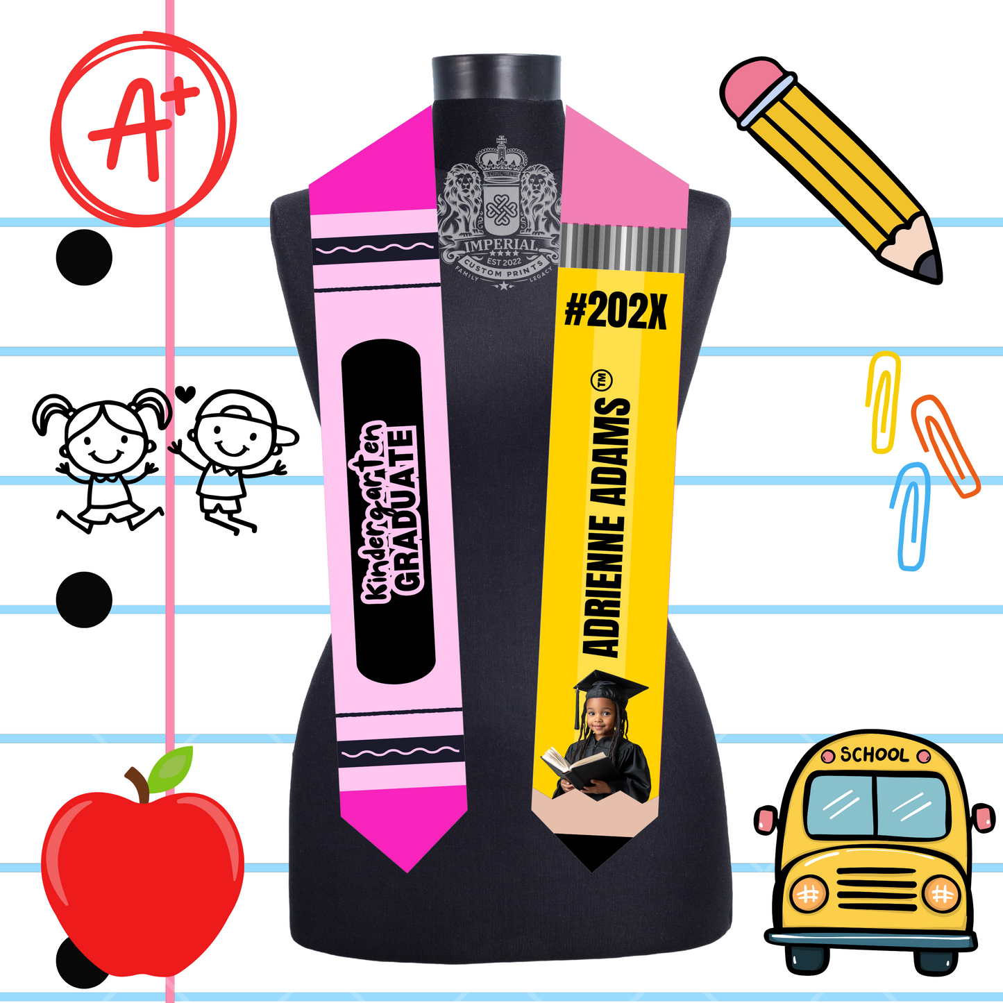 Children's 60 inch Grad Stole