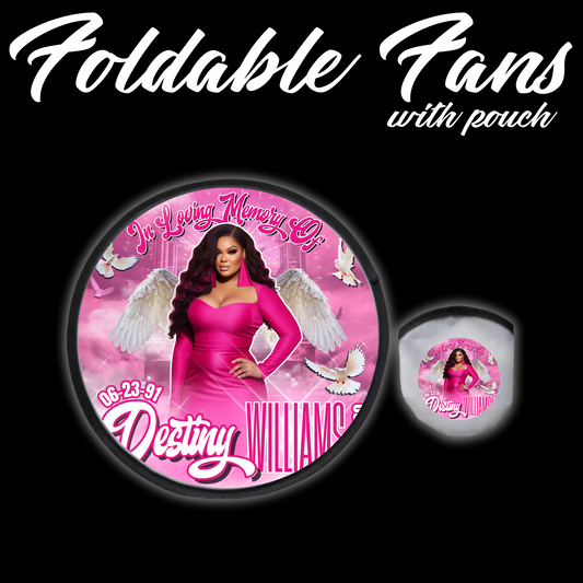 Memorial Foldable Fans (MOQ=5)