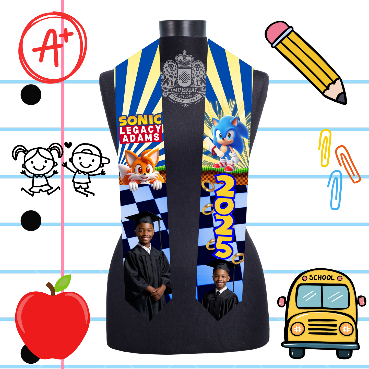 Children's 60 inch Grad Stole