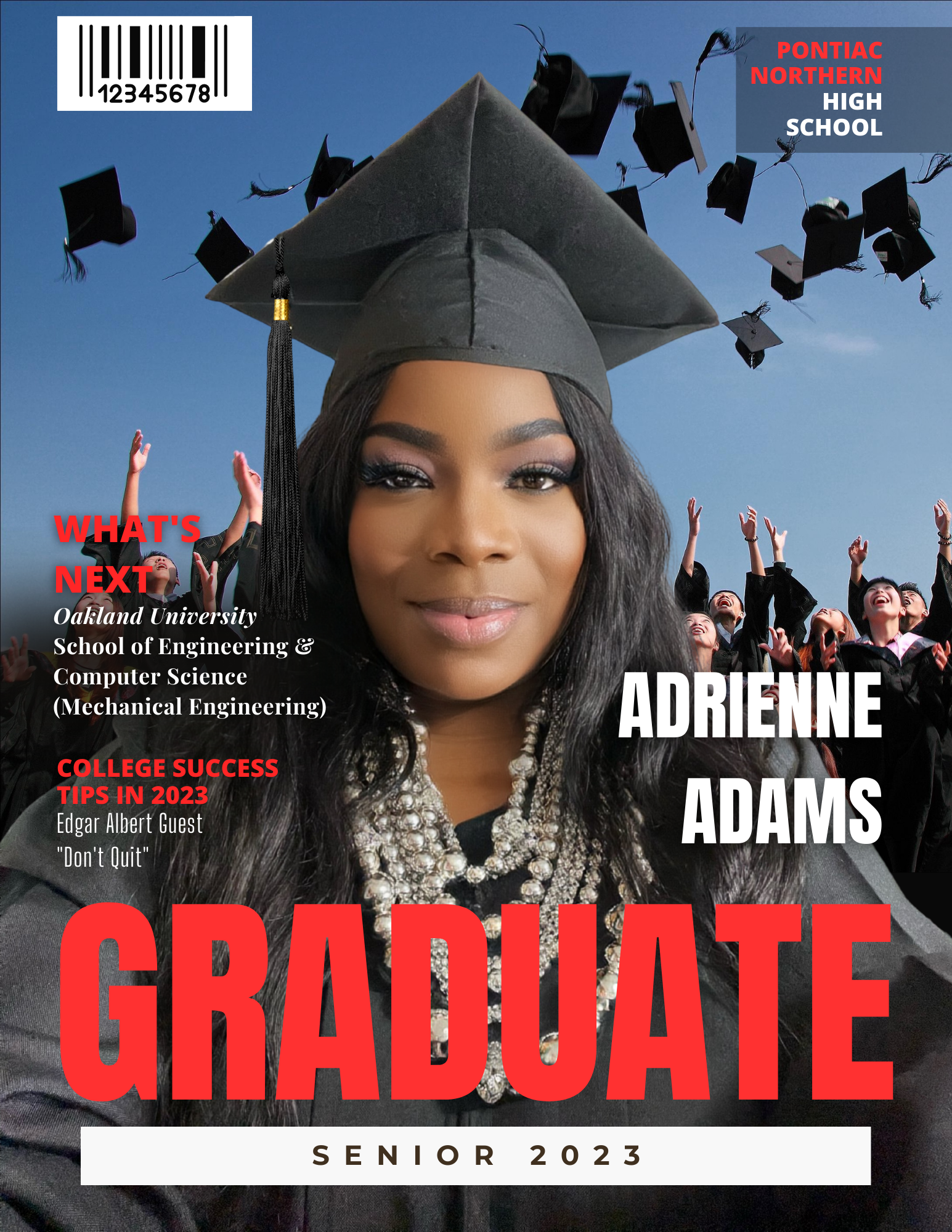 Celebrate your achievements with our Grad Magazine Posters! Personalized with a Grad themed cover, it's the perfect way to announce your success and display it as a keepsake. Order yours today and show off your Grad success!