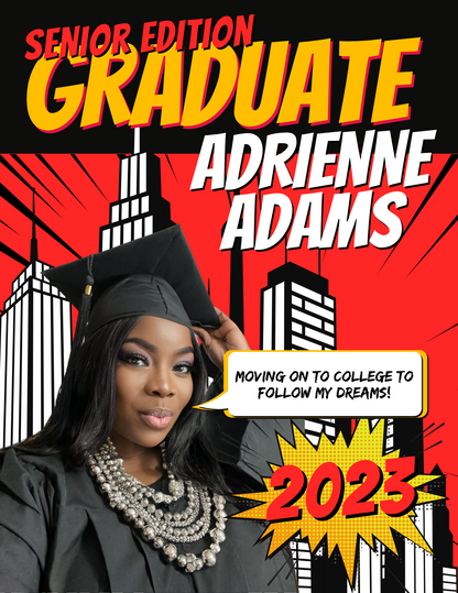 Celebrate your achievements with our Grad Magazine Posters! Personalized with a Grad themed cover, it's the perfect way to announce your success and display it as a keepsake. Order yours today and show off your Grad success!